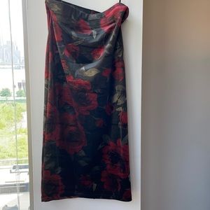 Floral Velvet Pencil style skirt
